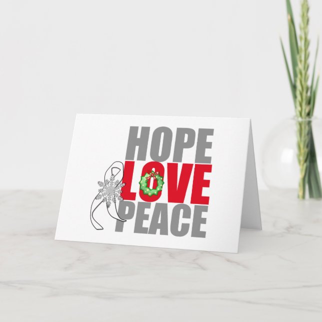 Christmas Holiday Hope Love Peace Lung Cancer (Front)