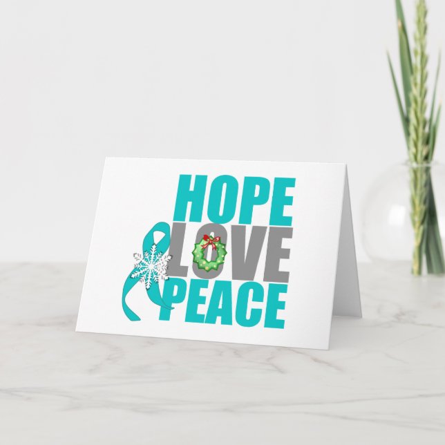 Christmas Holiday Hope Love Peace Ovarian Cancer (Front)