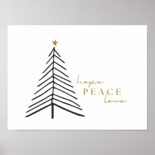 Christmas Holiday hope peace love Prints Posters