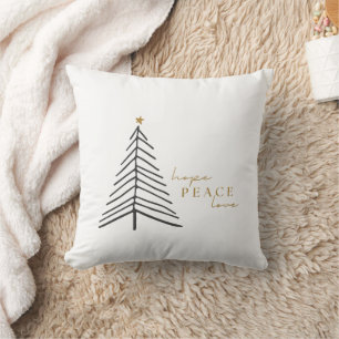 Christmas Holiday hope peace love Throw Pillows
