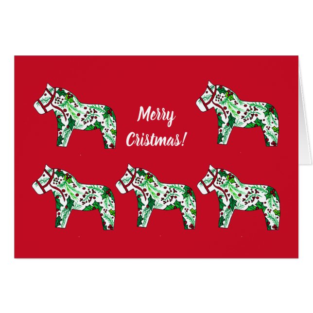 Christmas Holiday Horse Cards (Front Horizontal)