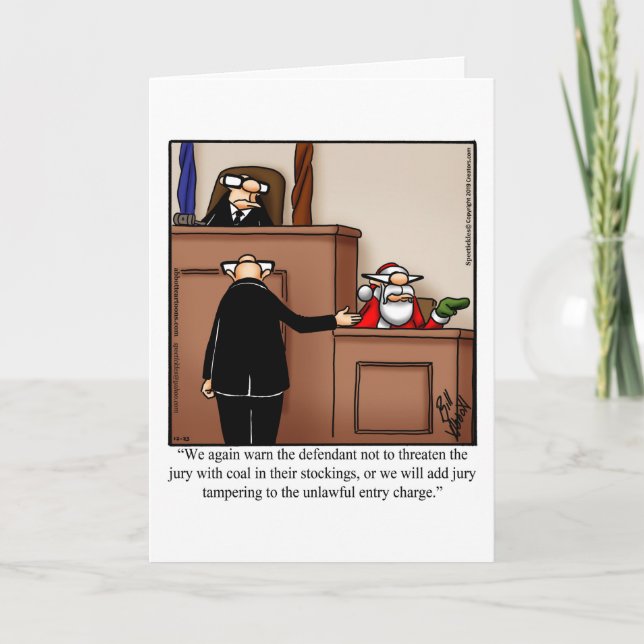 Christmas Holiday Humor Greeting Card  (Front)
