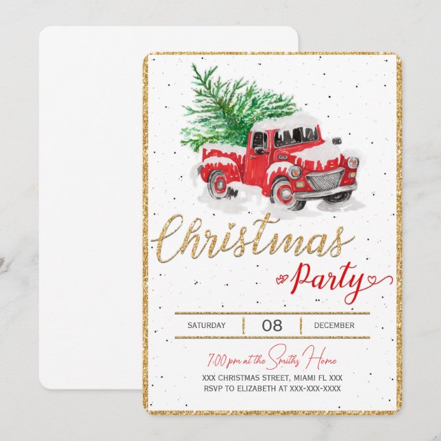 Christmas Holiday Invitations (Front/Back)