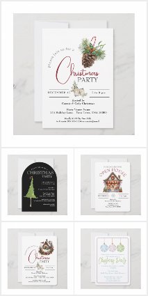 CHRISTMAS HOLIDAY INVITATIONS