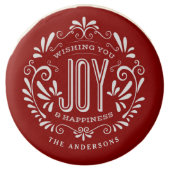CHRISTMAS HOLIDAY JOY CHALKBOARD PERSONALIZED CHOCOLATE DIPPED OREO (Front)