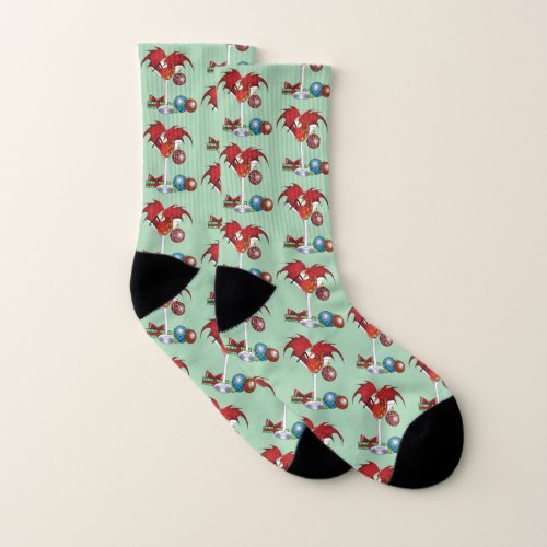Christmas Holiday Joy Dragon Socks