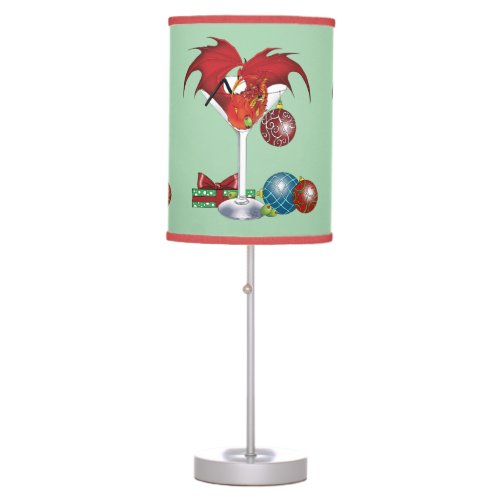Christmas Holiday Joy Dragon Table Lamp