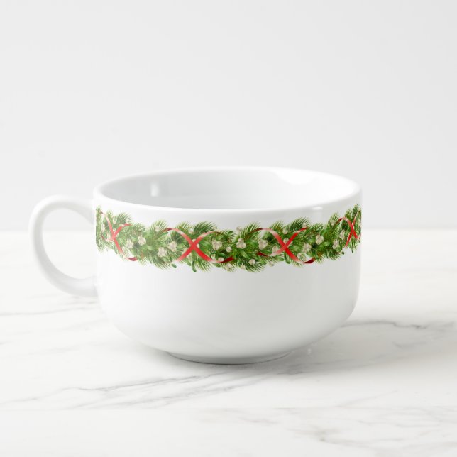 Christmas Holiday Jumbo Soup Mug (Right)