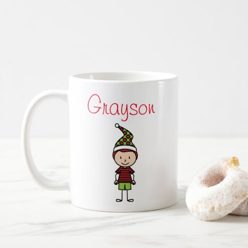 Christmas Holiday Kids Personalized Custom Name Coffee Mug