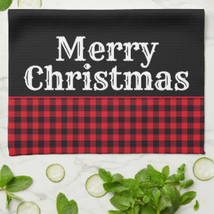 Christmas Holiday Kitchen Towel Buffalo Plaid