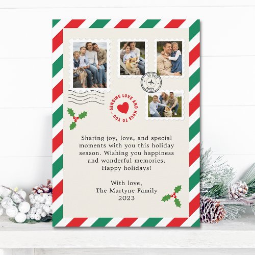 Christmas Holiday Letter Family Photo Collage