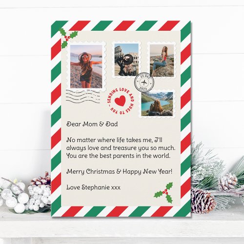 Christmas Holiday Letter Photo Collage