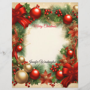 Christmas Holiday Letterhead