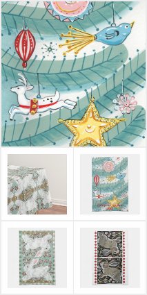Christmas Holiday Linens for Kitchen and Dining