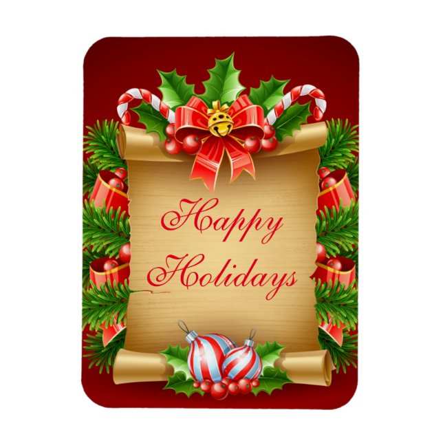 Christmas Holiday Magnet (Vertical)