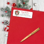 Christmas Holiday Mailbox Floral Monogram Label<br><div class="desc">Beautiful Christmas holiday watercolor monogram mailbox floral bouquet in in red and white with greenery give this botanical return address envelope seal design a look of classically sophisticated elegance that is sure to impress your recipients. Simply add your names and return address.</div>