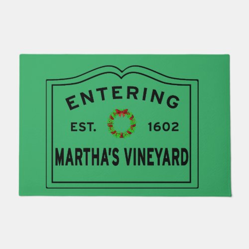 Christmas Holiday Marthas Vineyard Massachusetts  Doormat