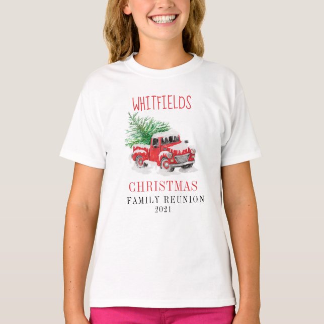 Christmas Holiday Matching Family Reunion Custom T-Shirt (Front)