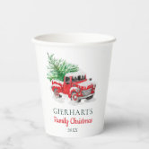 Christmas Paper Cups Red Truck Christmas Cups, Holiday Paper Cups, Vintage  Red Truck Christmas, Christmas Party Cups, Paper Coffee Cups 