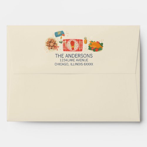 Christmas Holiday Meal Envelope