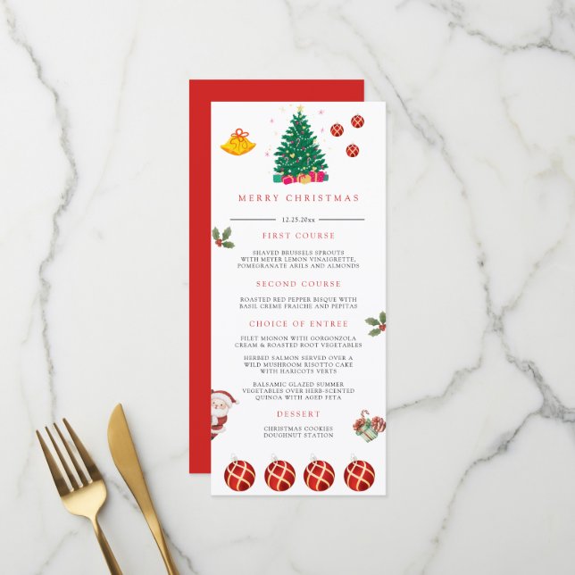 Christmas Holiday Menu (Front/Back In Situ)
