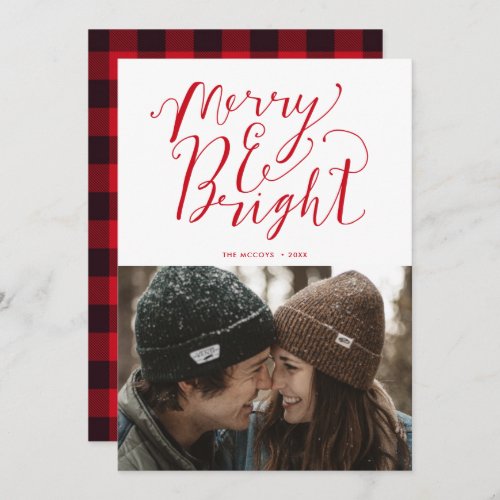 Christmas Holiday Merry  Bright Couple Photo