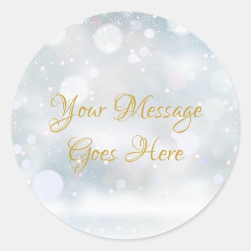 Christmas Holiday Message Classic Round Sticker