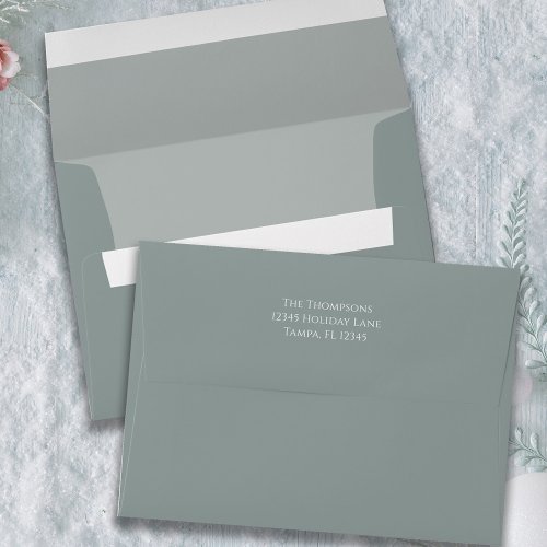 Christmas Holiday Minimalist Silver Simple  Envelope