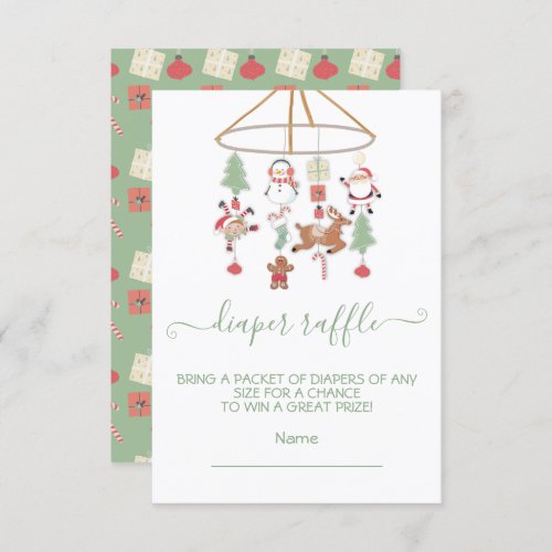 Christmas Holiday Mobile Diaper Raffle Invitation