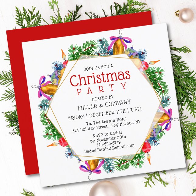 Christmas Holiday Modern Corporate Christmas Party Invitation (Creator Uploaded)