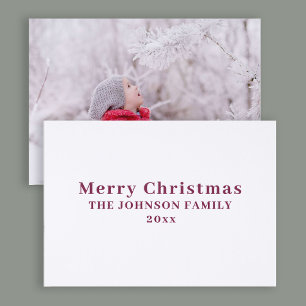 Christmas Holiday Modern Minimalist Letterpress Photo Cards