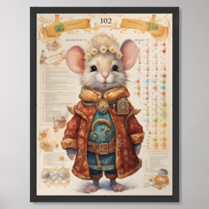 Christmas Holiday Mouse 15 Collage Framed Art