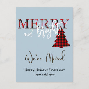 Christmas Holiday Moving Announcement New Address Postcard