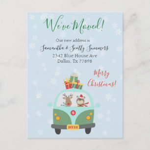 Christmas Holiday Moving Announcement We've Moved Postcard