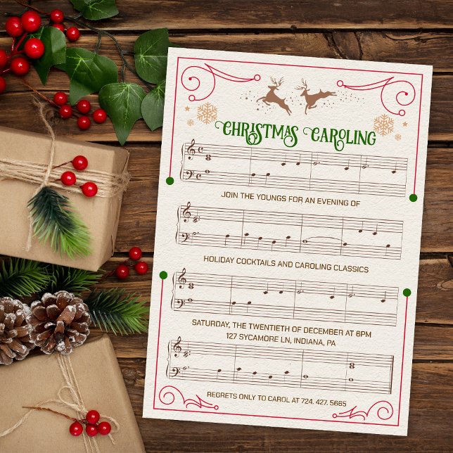 Christmas Holiday Music Sheet Invitation (Creator Uploaded)