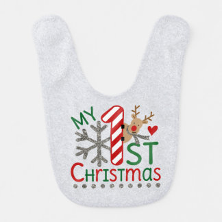 Christmas Holiday - My First Christmas Baby Bib