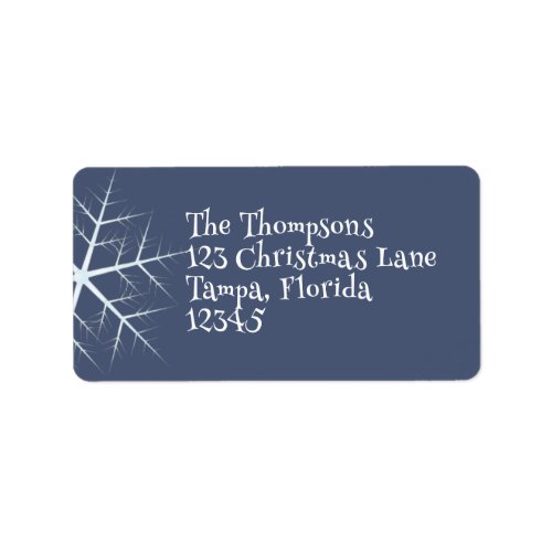 Christmas Holiday Navy Blue Whimsical Typography Label