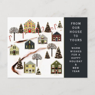 Christmas Holiday New House Postcard