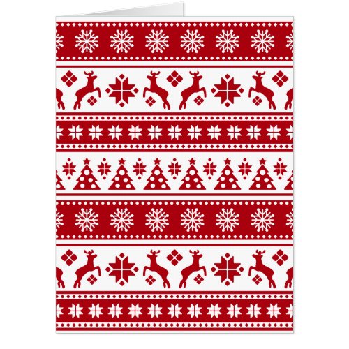 Christmas Holiday Nordic Pattern Cozy Card