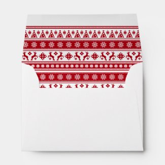 Christmas Holiday Nordic Pattern Cozy Envelope