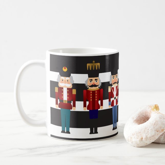 Christmas Holiday Nutcracker Coffee Mug (With Donut)