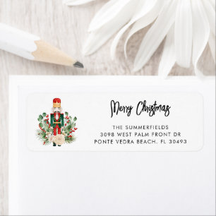 Christmas Holiday Nutcracker Family Return Address Label