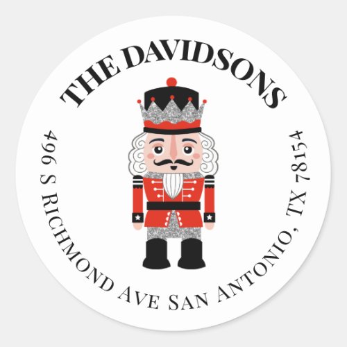 Christmas Holiday Nutcracker Return Address Label