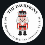 Christmas Holiday Nutcracker Return Address Label<br><div class="desc">A faux glitter nutcracker holiday return address label. Coordinates with the nutcracker Christmas collection. Personalize it with your family name to decorate your Holiday mail.</div>