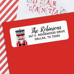 Christmas Holiday Nutcracker Return Address Label