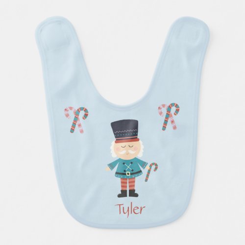 Christmas Holiday Nutcracker Toy Soldier_Two Sides Baby Bib