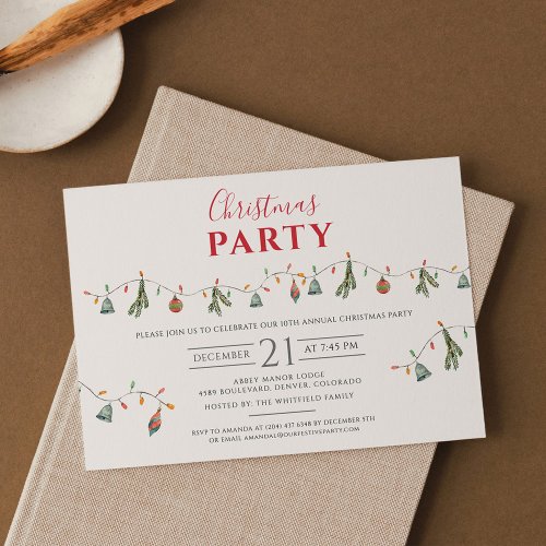 Christmas Holiday Office Party Invitation