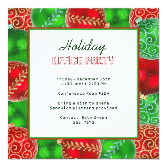 Office Christmas Party Invitations