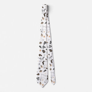 Christmas Holiday Oh Deer Reindeer SeamlessPattern Neck Tie