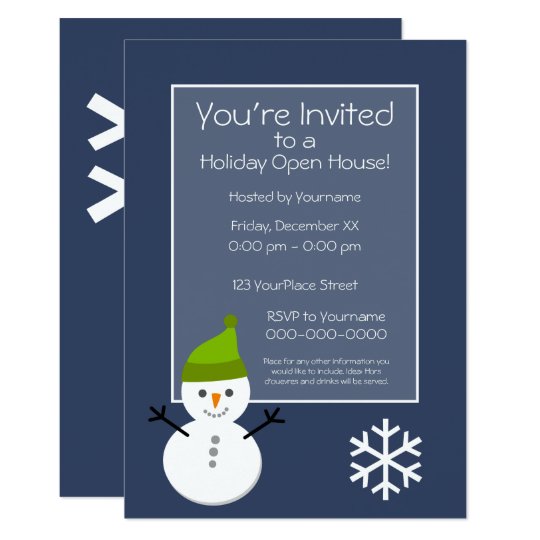 Open House Invitations Holiday New Home 4